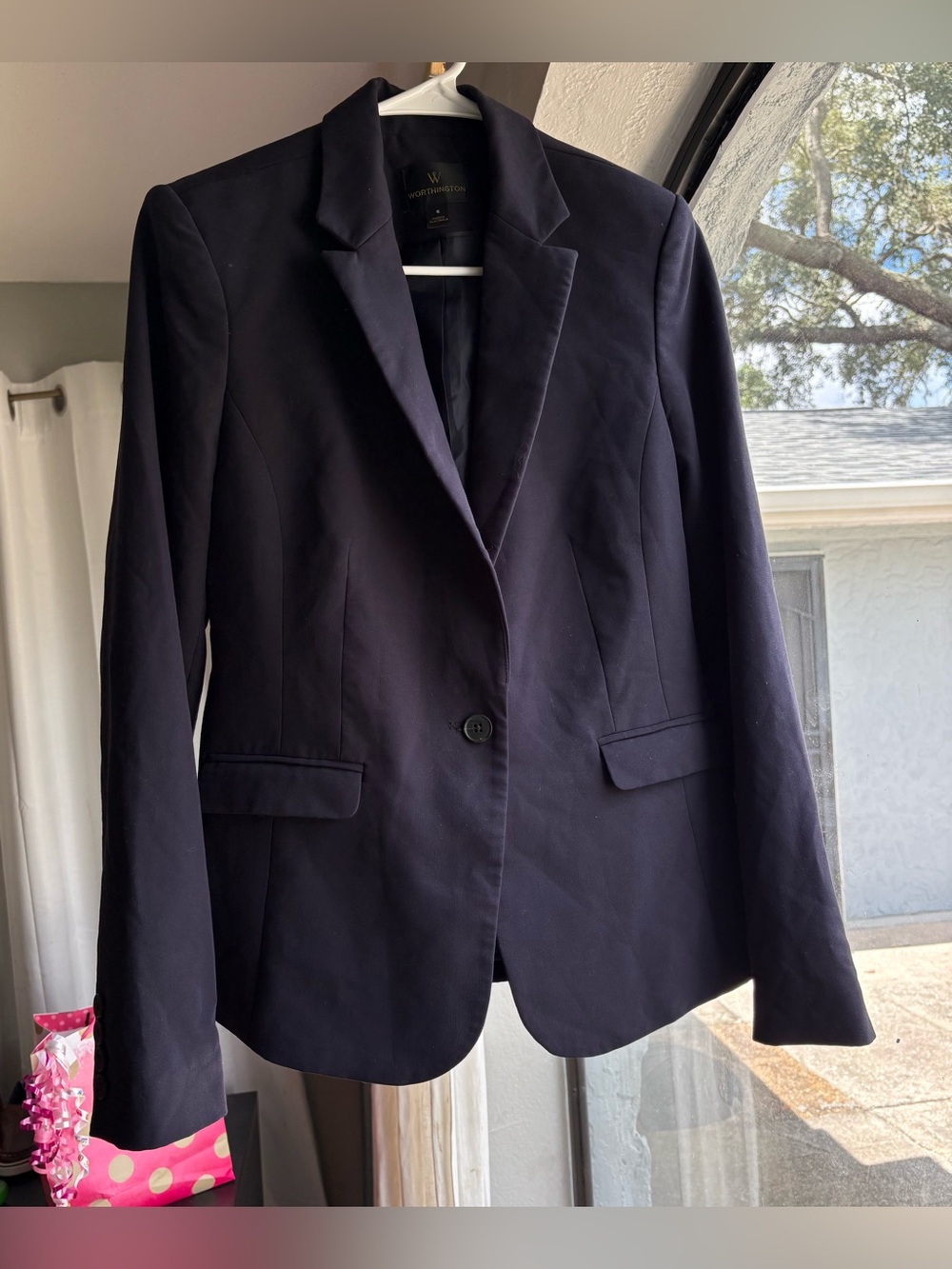 Worthington Dark Navy Single-Button Blazer Size 6